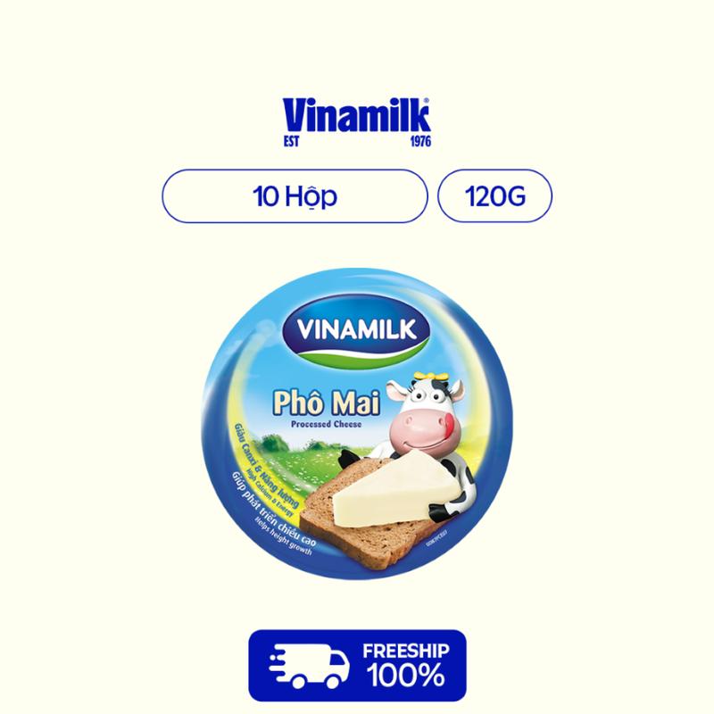 [CHỈ GIAO BÁN KÍNH 8KM] 10 Hộp Phô mai Vinamilk - Hộp giấy 120g