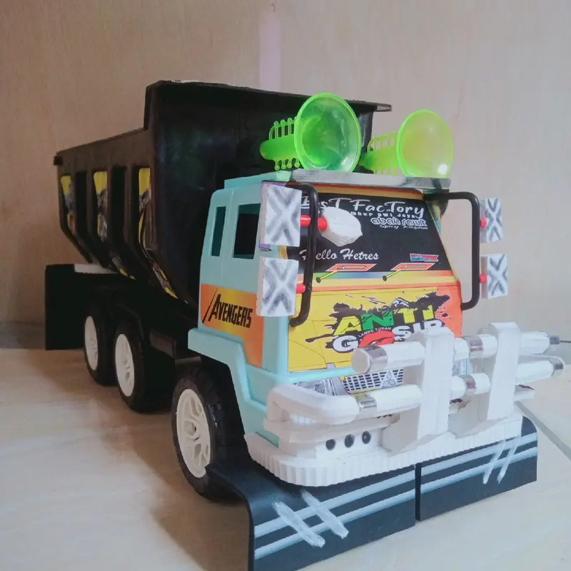 mainan truk muatan pasir pull modifikasi random 1