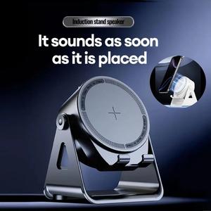 Pembesar Suara Penderia Pintar, Mudah Alih, Bluetooth Tanpa Wayar, Pemegang Telefon, Pelbagai Fungsi, Sesuai untuk Sukan Luaran, Pembesar Suara Stereo, Jenis Universal