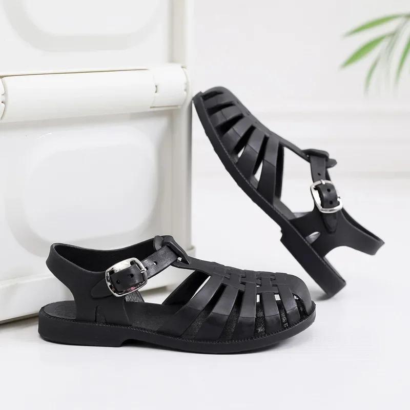 Product Introduction of Jelly Shoes for Kids Sandals Summer Beach Shoes for Sea Summer Girls Gladiator Sandals Baby Soft Non-slip Boy Roman Flip-flops 117
