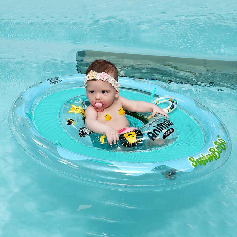 Inflatable Baby Swimming Ring With Sunshade, Swimming Ring For Toddlers, Water Sports Equipment For Indoor And Outdoor Swimming 2
