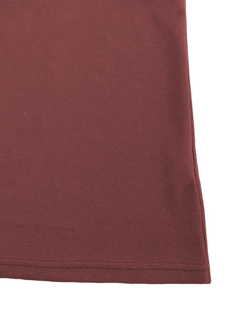 Product Introduction of Women's Plain Half Button Drop Shoulder Tee, Casual Long Sleeve Collared Top for Spring & Fall, Women's Clothing for Daily Wear 14