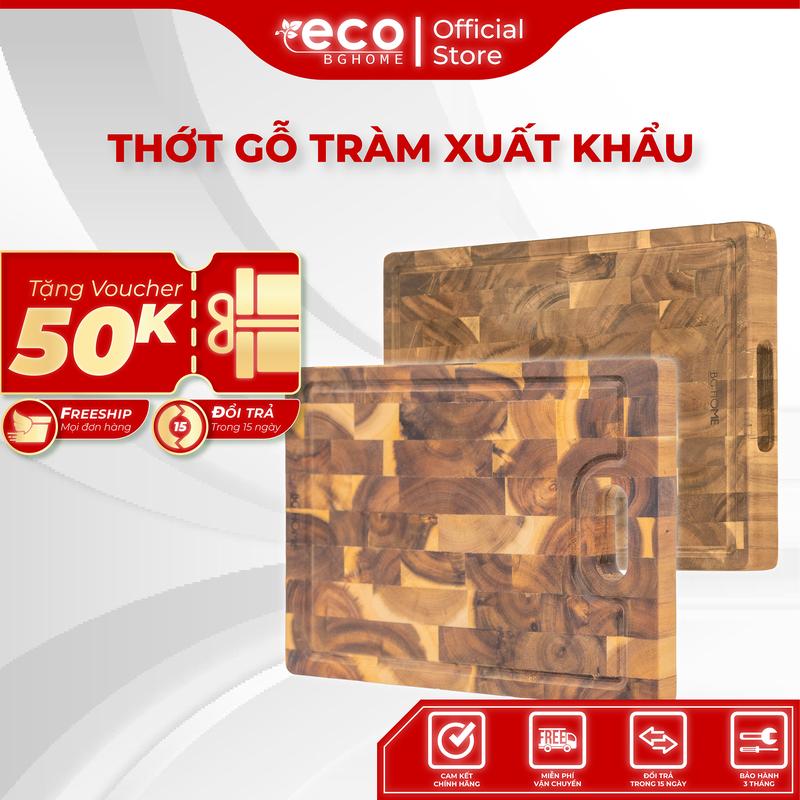 Thớt Gỗ TEAK - Acacia Xuất Khẩu Thương Hiệu BG Home - An Toàn Thực Phẩm Hình Chữ Nhật