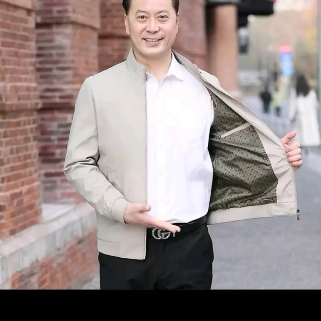 Áo khoác nam trung niên cao cấp lớp lót lụa mềm mịn lịch lãm - phong cách đẳng cấp cho quý ông  Jacket