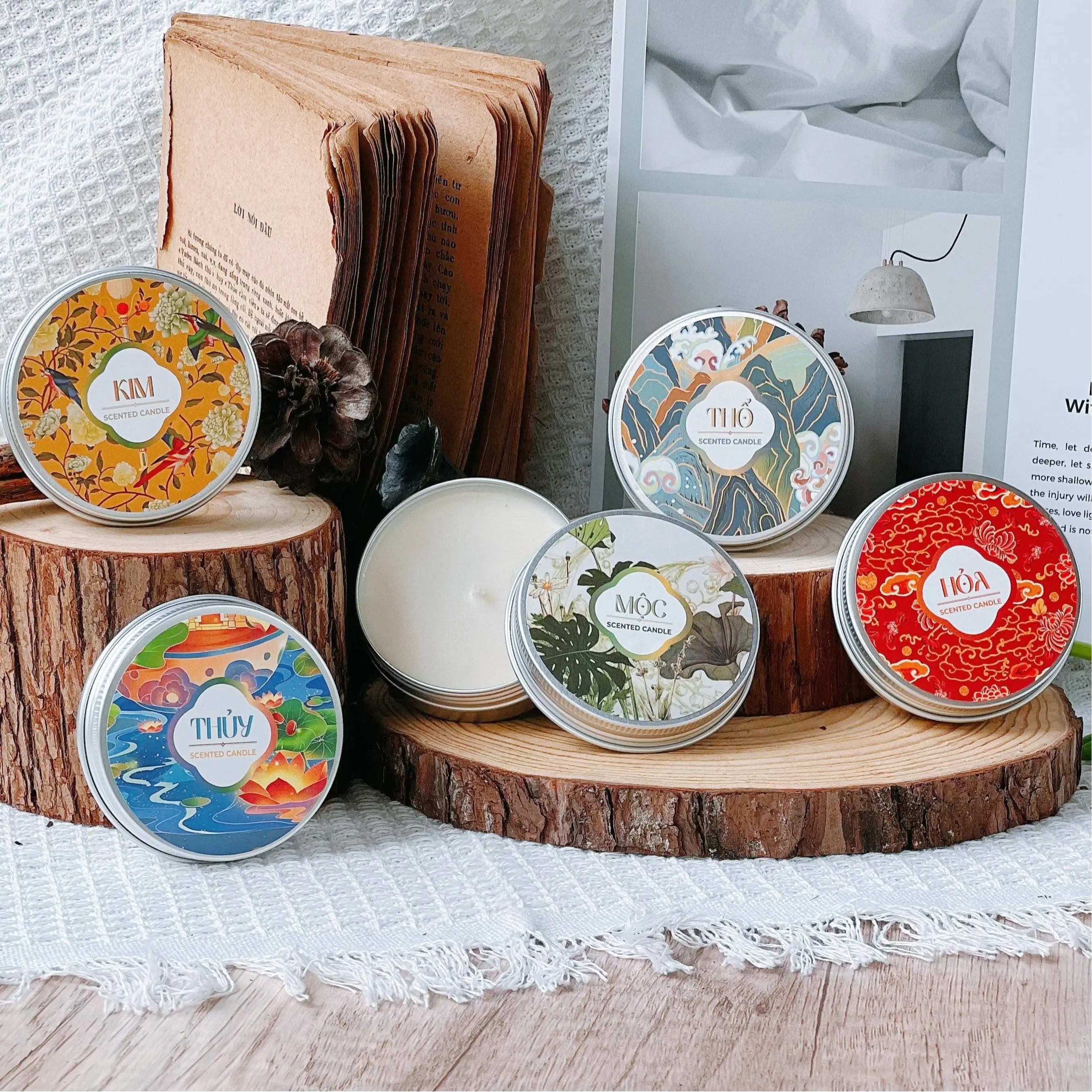 Nến Kim - Mộc - Thủy - Hỏa - Thổ Làng An Nhiên