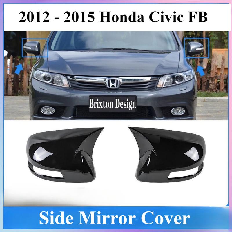 Product Introduction of 2012 - 2015 Honda Civic FB 9th Civic Side Review Mirror Cover M4 Bull Shape Style Protector 41