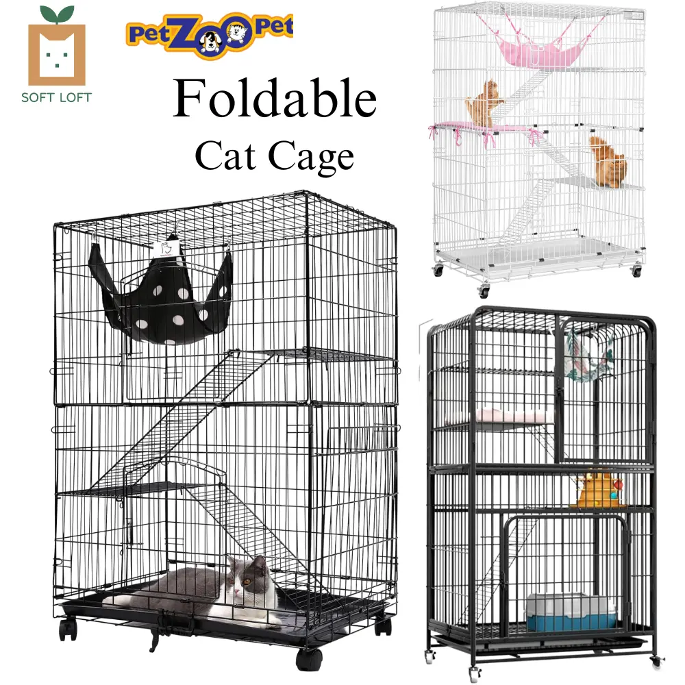 [Sg] Pet Cage Cat Dog Cage Premium Quality Metal Pets Cage Pets Villa Pets House Cat Condo Villa House Cat Cage Dog Crate