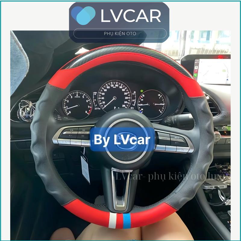Bọc vô lăng ô tô carbon cho xe vô lăng Tròn. Bọc chống xước, chống trơn trượt bảo vệ vô lăng luôn mới cho  xe con hatback ,sedan, suv, bán tải, xe tải lớn nhỏ đủ size từ 38-47cm