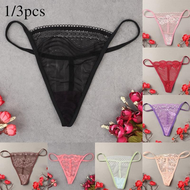 Sexy Lace  Thongs Lingerie G-string Panties V-string Knickers Underwear briefs 3