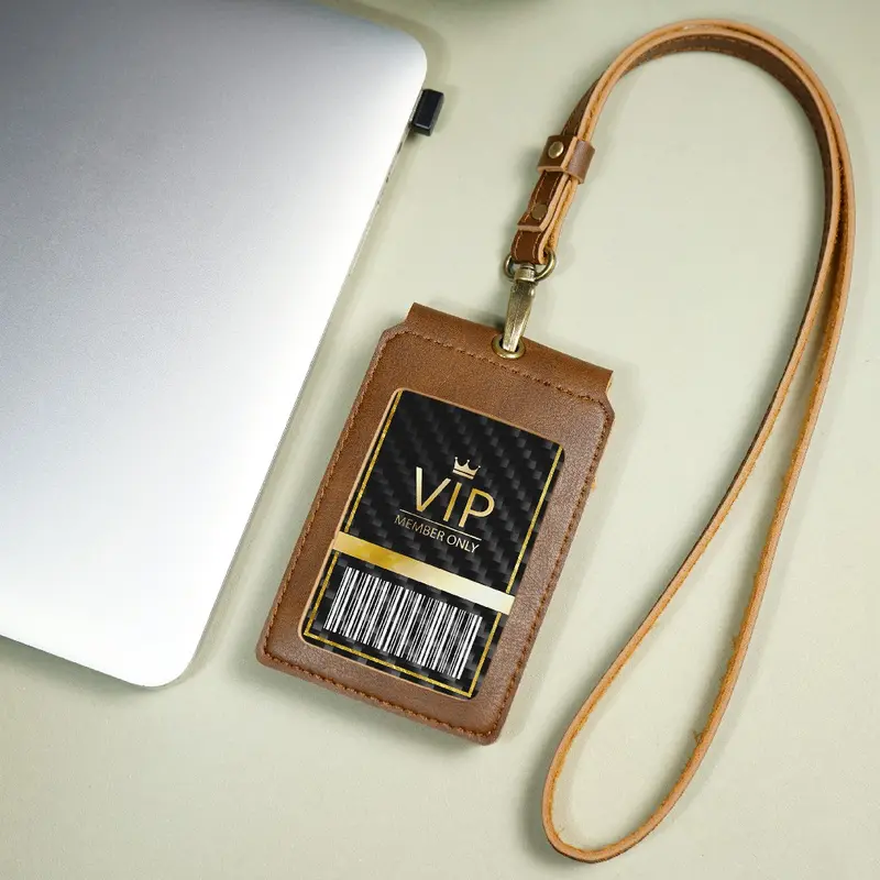 Card Holder Id Card Kalung Holder Name Tag NEWBIE Kulit Souvenir 3