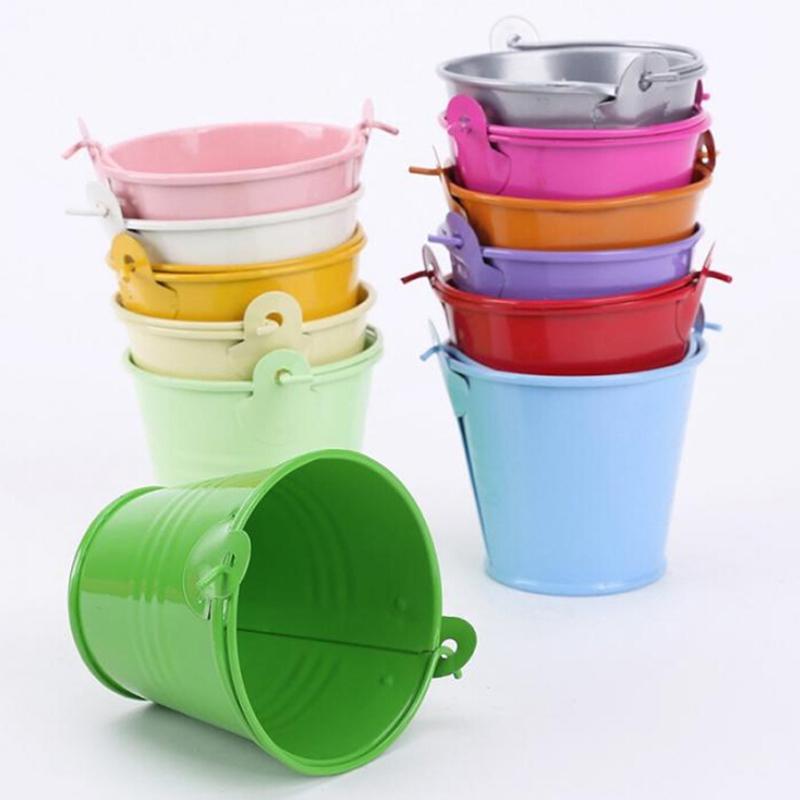 Thùng Kim Loại Mini, Đầy Màu Sắc, Xô Kẹo Chai Thùng, Thích Hợp Cho Ủng Hộ Tiệc Cưới, Đồ Trang Trí, Tự Làm, [UAA] 2