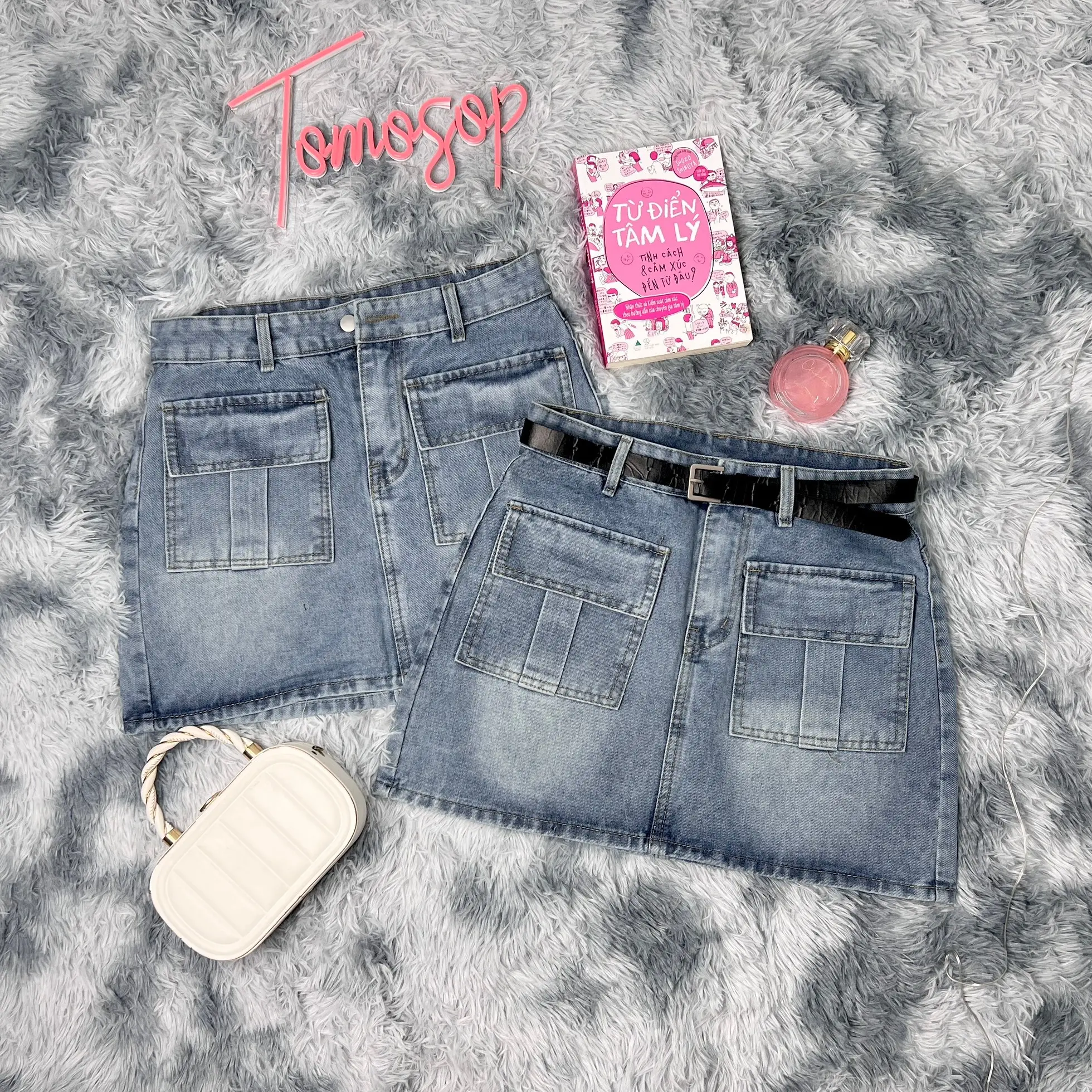 Chân Váy Jeans Túi Hộp Bigsize