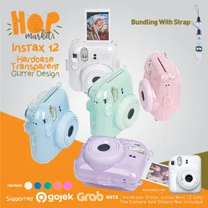Hardcase Glitter with Pocket Foto for Fujifilm Instax Mini 12 Motif Series Case (Casing Kamera dengan Tempat Album Photo)