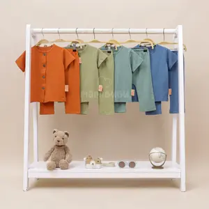 Mamibubu - Setelan Baju Bayi dan Anak ARA Casual Button Set Katun (0 - 2 Tahun)
