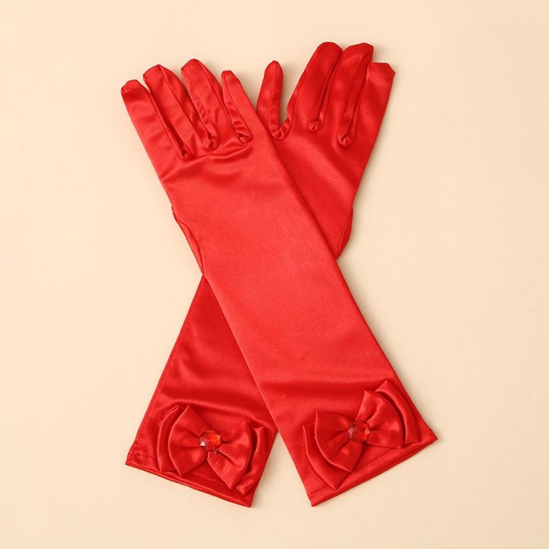 Product Introduction of Children's Princess Long Gloves, Girls' Birthday Party Princess Elsa Anna Accessories Long Finger Set 1
