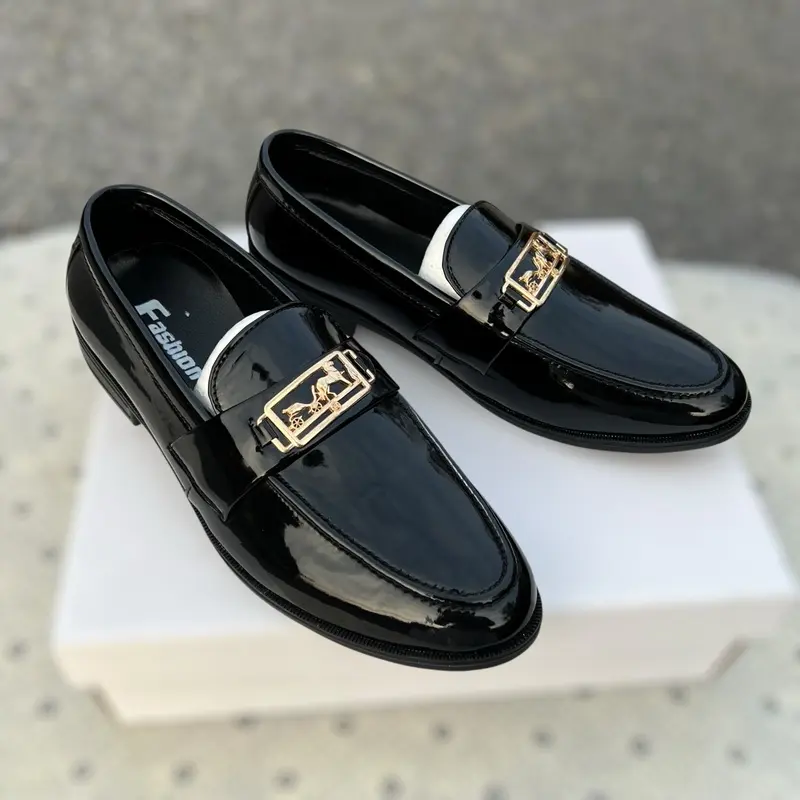 Giày da bóng sang xịn mịn số lượng có hạn giày Nam Shoes Jean Loafer 5
