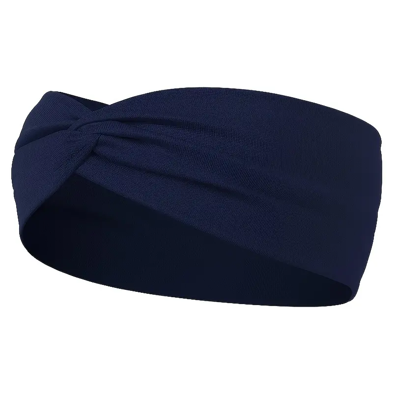 1pcs Solid Color Knotted Headband Elastic Hair Band Simple Headwear Hair Accessories For Daily Wear swimming  goggles riding  hat 4