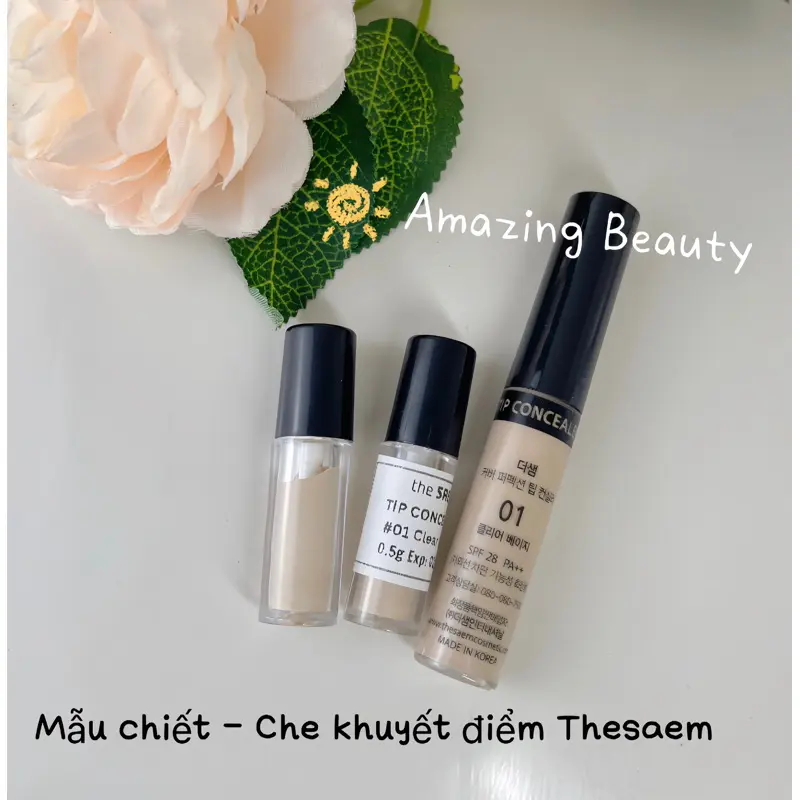 [CHIẾT] Kem che khuyết điểm The Saem Cover Perfection Tip Concealer Spf28 PA++ Cosmetic Mỹ Phẩm Women Nữ