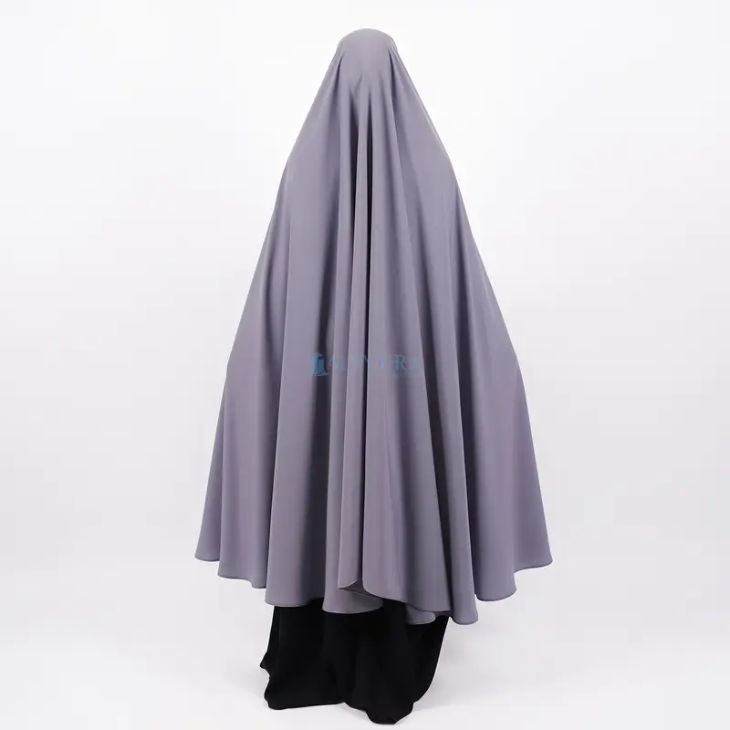 Alsyahra Exclusive Set Long Khimar Syari Haramain Non Pad Niqab Platinum Wolfis Jumbo Panjang Muslim Jilbab 7
