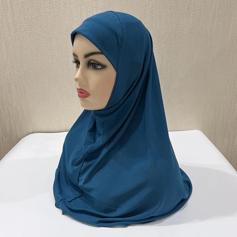 Product Introduction of Ramadan Headscarf Children's Scarf Girl 7 to 12 Years Old Muslim Islamic Shawl Soft Stretch Headscarf Malaysian Girl Children's Headscarf 20