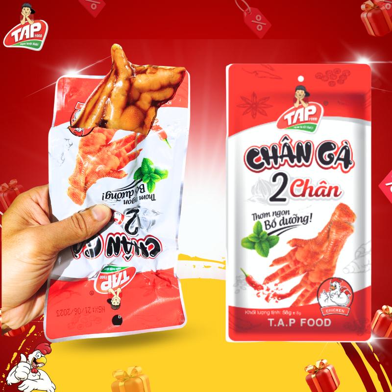 Combo 20 chân gà siêu hời tapfood 4 loại : 2Chân 58gram,rút xương 29gr,50gr,35gr  ủ vị tứ xuyên cay cay/chân gà hàng việt nam chânga