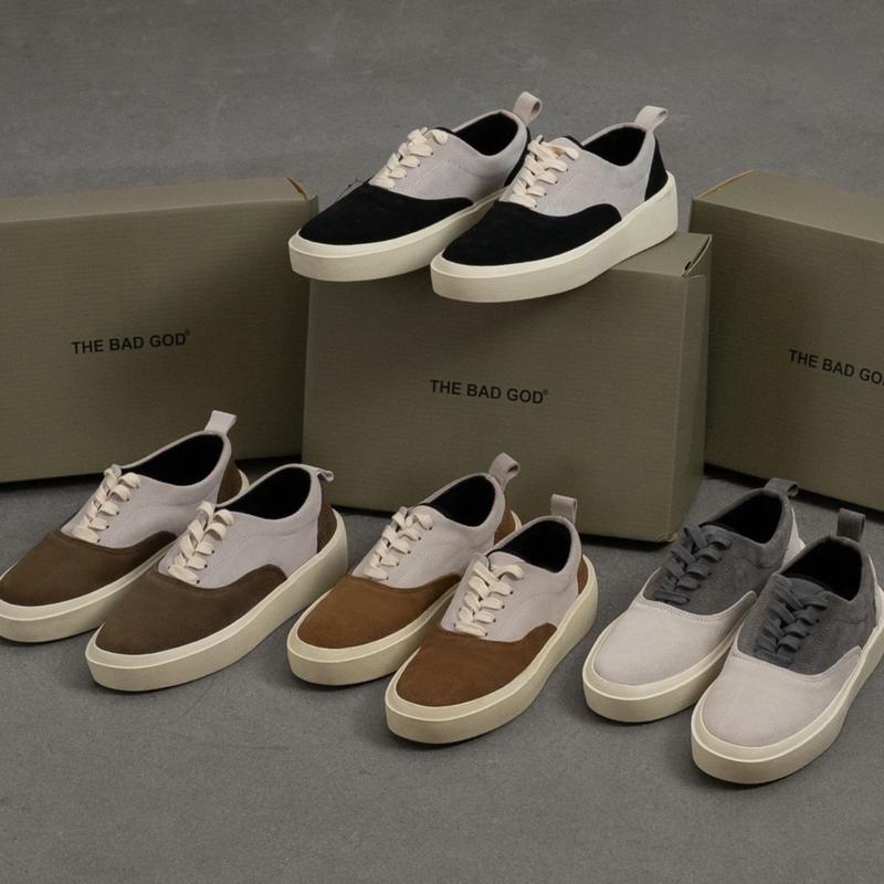  Giày sneaker The Bad God Gray Wolf đế cao su da lộn 