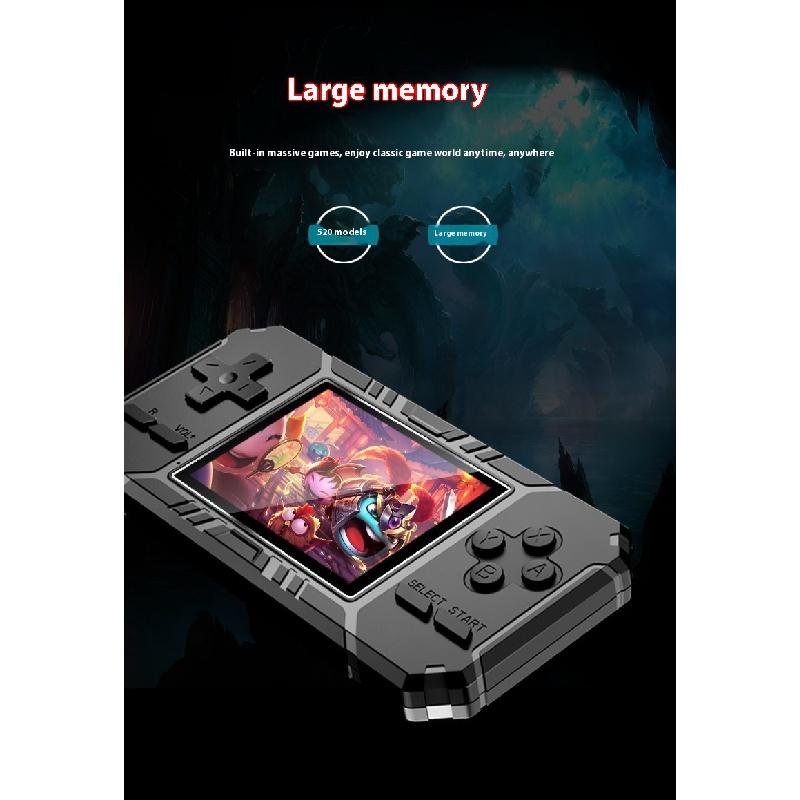 Product Introduction of [Cod] Handheld game console, classic retro S8 style, 3.0 inch high definition screen, 520 games, portable, support for two players, TV connection, Protection 6