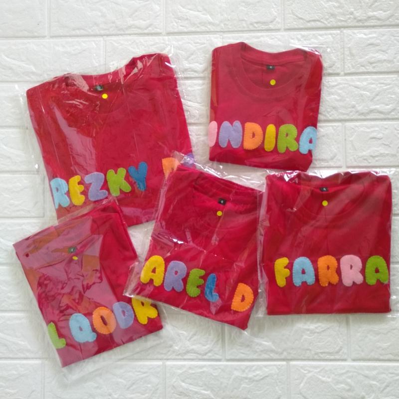 Product Introduction of kaos nama anak bahan Katun kombad adem untuk anak laki-laki dan perempuan usia 0-13 tahun lengan pendek 30