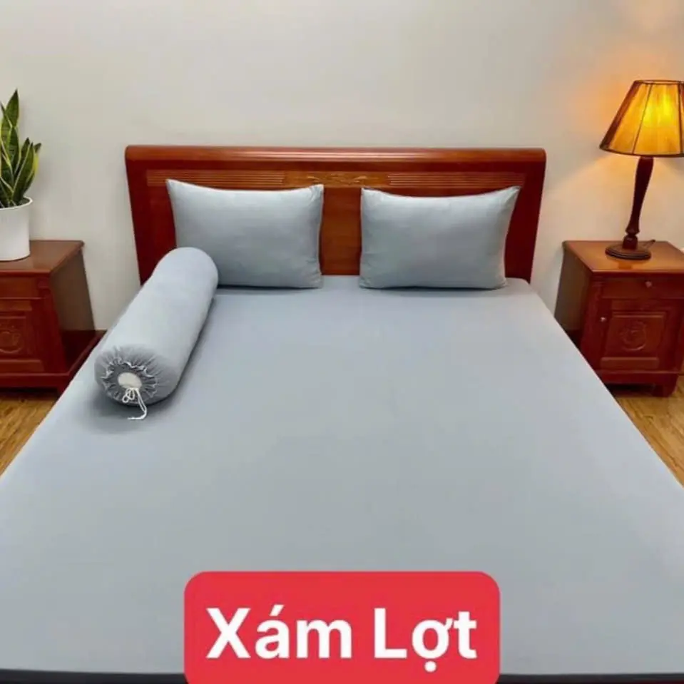 Bộ ga giường 4 món chất thun lạnh đủ kích thước (1m2x2m,1m4x2m,1m6x2m,1m8x2m)