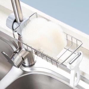 ที่วางของ ติดก๊อกน้ำ ตะกร้าวางของ ติดก๊อกน้ำ สแตนเลส ไม่เป็นสนิม ชั้นวางของ สแตนเลส304 (silver)