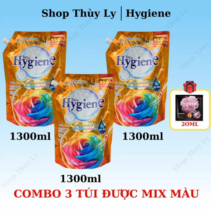 Combo 3 Túi Xả Vải Thái Lan Hygiene Mix màu 2
