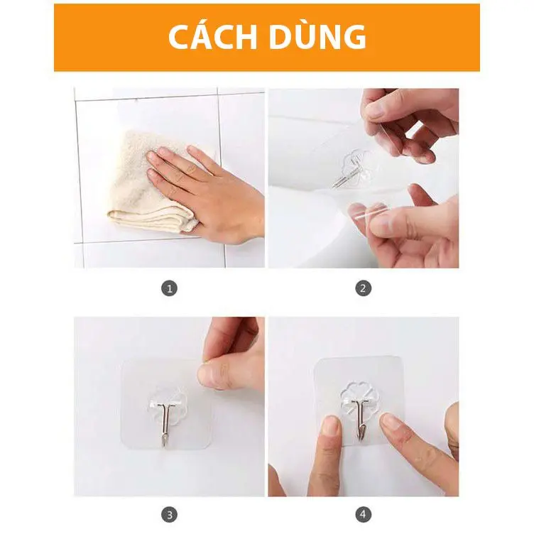 (Giao Ngẫu Nhiên) Móc Dán Tường Siêu Dính Chịu Lực Tốt Móc Treo Tường 3