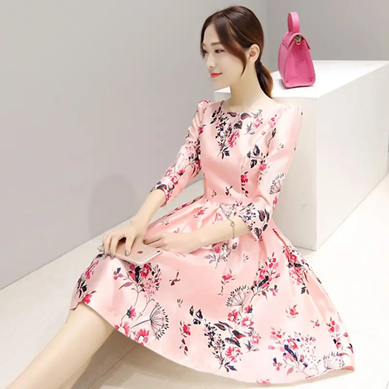chinese dress ladies Korea Tulle A Line Long Prom Dress Puff Sleeve V Neck Floor Length Party  Gowns -