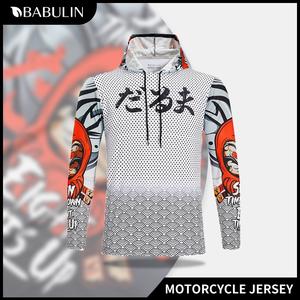 BABULIN Motorcycle Shirt cycling Hood jersey tshirt Bike Jersey Racing for men sports Long sleeve