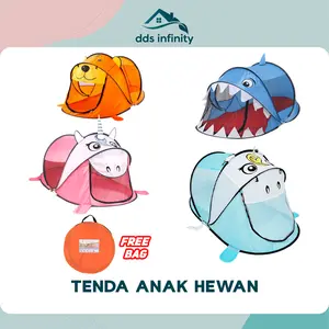 【COD】[DDSINFINITY] Tenda Anak Bermain Model Bentuk Hewan Karakter Kids Indoor Outdoor Mainan Permainan