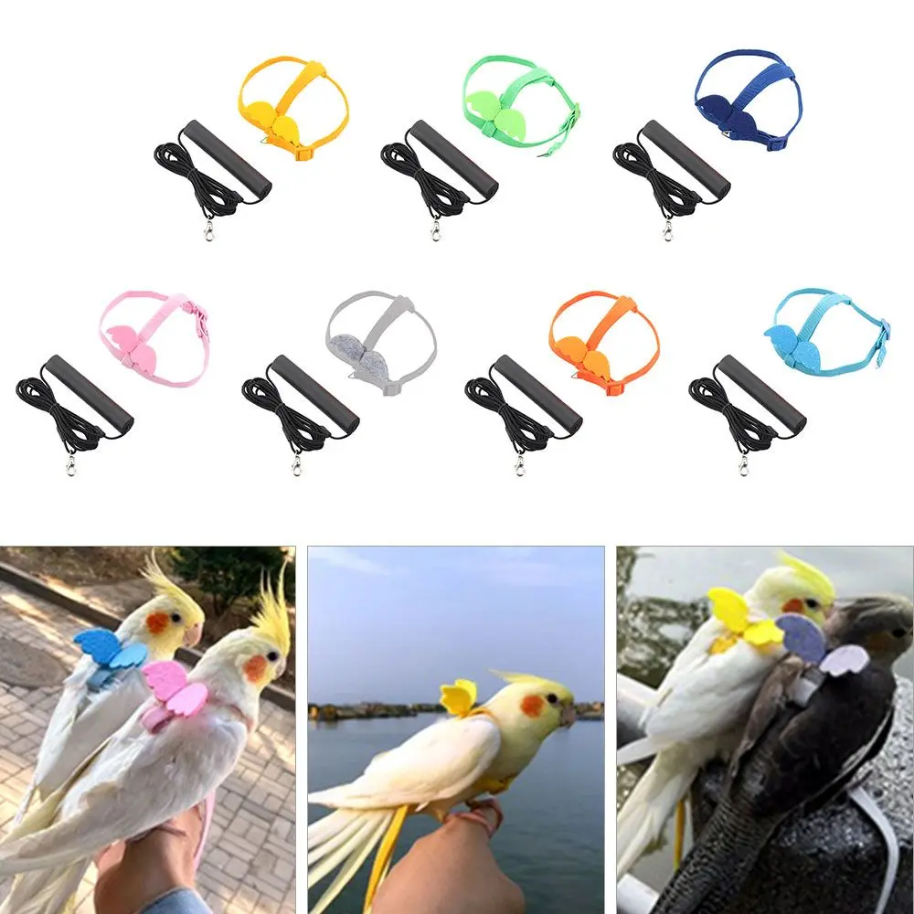 thingin Macaw For Small Medium Birds Rope With Wing Flying Training Bird Nylon Bird Harness Bird Traction Belt Flight Training Rope Bite