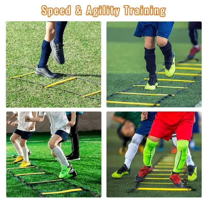 Agility Ladder with 4 Ground Nails, 1 Set Speed Agility Training Equipment, Fitness Training Equipment for Home Gym, Workout Equipment for Men and Women 5