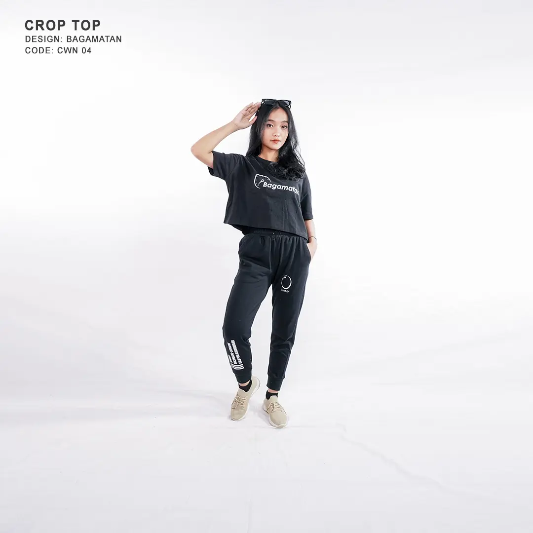 Intalu Crop Top Kaos Wanita Bagamatan | CWN 04
