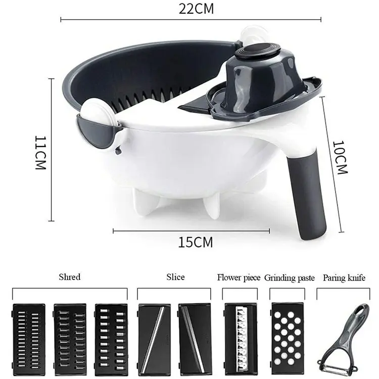 Bộ dụng cụ bào và cắt gọt rau củ quả đa năng 9 in 1 4