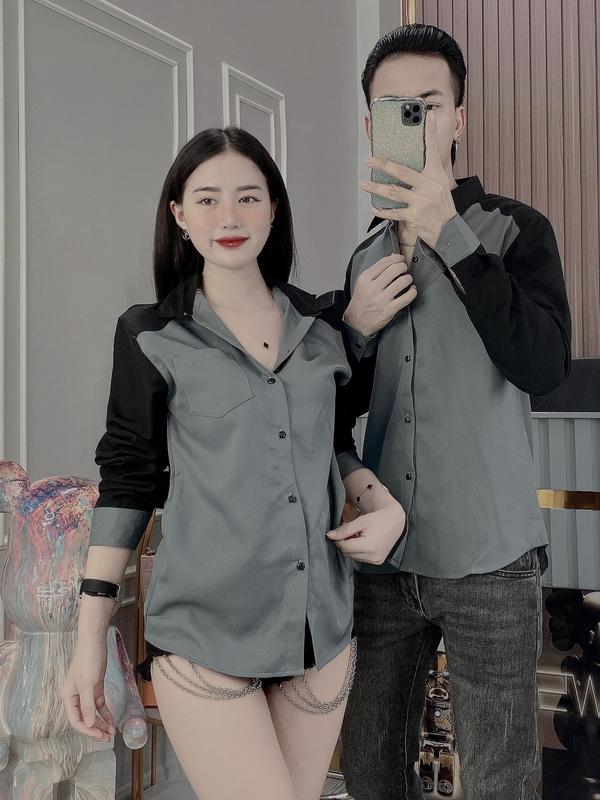 Áo Sơ Mi Nam Nữ Tay Dài Phối Vai Form Đứng Chuẩn Chất Vải Cao Cấp Thích Hợp Văn Phòng Sự Kiện Hội Hợp Dạo Phố Menswear Dài Tay Hàn Quốc Chống Nhăn Mịn Mát Không Xù Không Phai Màu