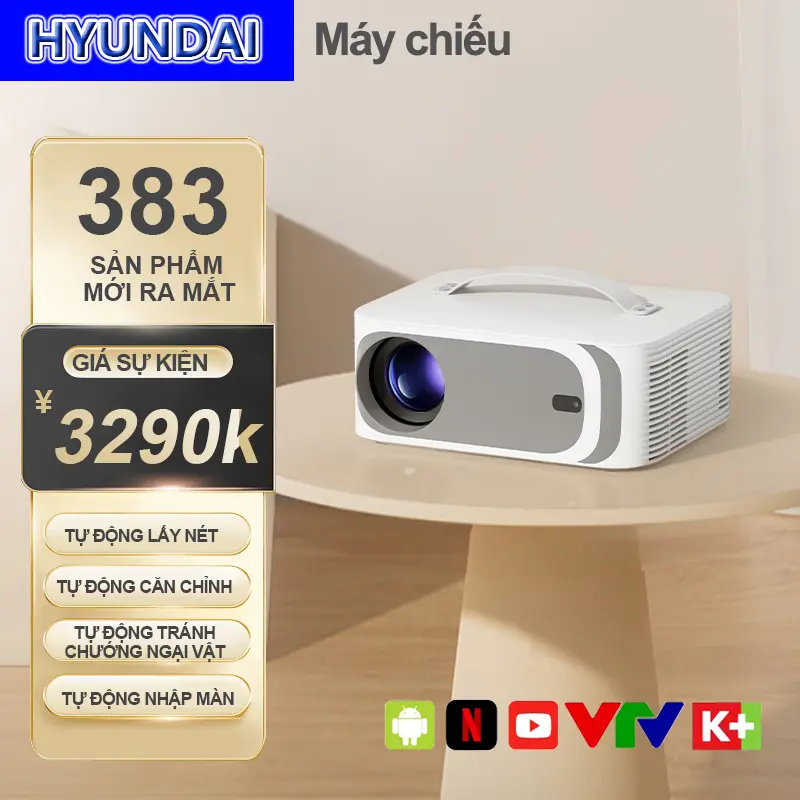 Máy chiếu Hyundai 383 -Tự động lấy nét, dễ sử dụng hơn, thông minh hơn 0