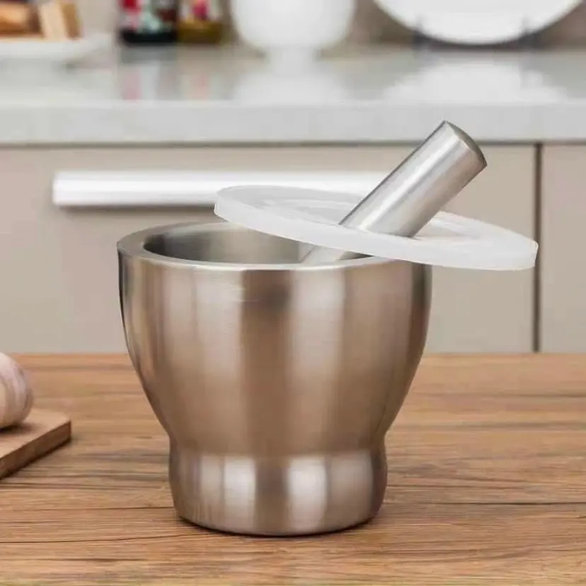 Bộ chày cối inox 304 kèm nắp đậy - Sản phẩm chất lượng cao