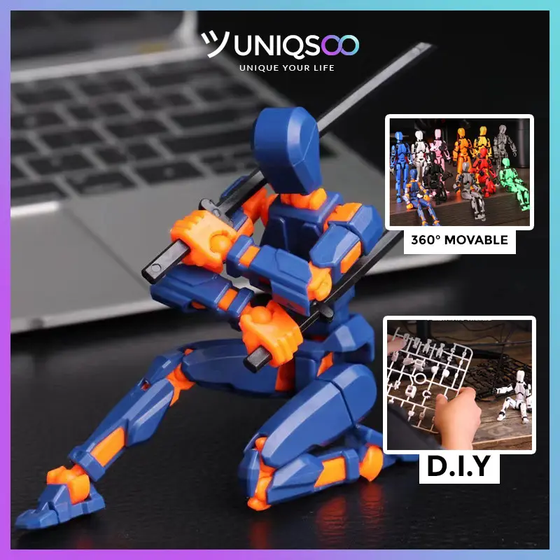 UNIQSOO DIY Dummy 13 Articulated Action Figure / Action Figure 3D Robot bisa Berpose & Gaya WJ023
