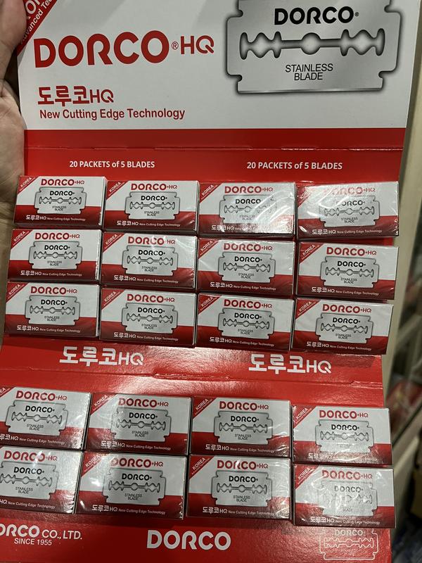Combo 2 Hộp Lưỡi Lam Dorco Titan Vỹ - Vỹ 100 Cái - Hàng Chính Hãng - Phụ Liệu Tóc Cạo Râu