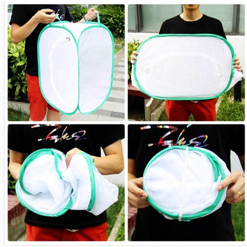 Product Introduction of onmini Creative Green Collapsible Insect Cage Zipper Opening Feeding Box Plant Insect Screen Insect Habitat Transparent Mesh Reptile Pets Cage Butterfly Mantis Bird Silkworm 12