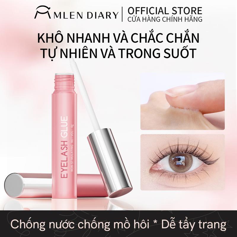 Mlen Diary - Keo Dán Mi Giả 5ml Tự Dính An Toàn Không Gây Kích Ứng Nhẹ Nhàng Nhanh Khô Và Không Mùi Keo Nối Mi Gắn Mi Chùm Mi Sợi Mi Gân Trong Mi Gân Đen Siêu Đỉnh
