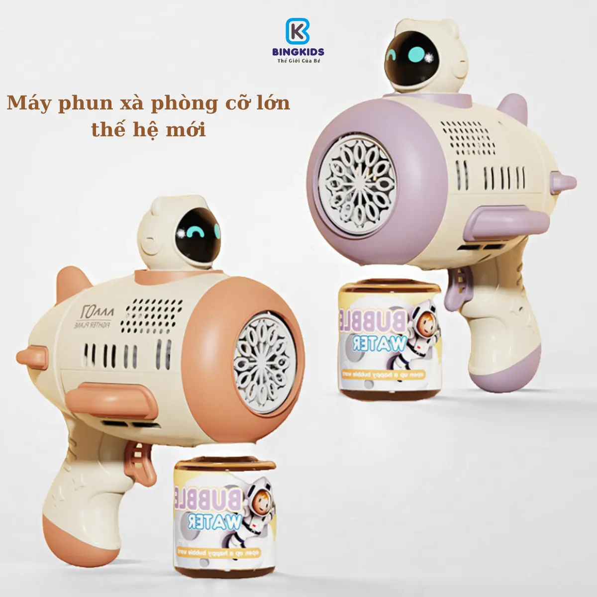Đồ chơi máy thổi bong bóng xà phòng  hình phi hành gia chai đựng cỡ lớn, đồ chơi giải trí ngoài trời cho bé toy