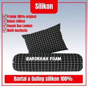 Bantal tidur Dan Guling tidur silikon super mewah Lembut Anti Bakteri Katun Lembut kursi