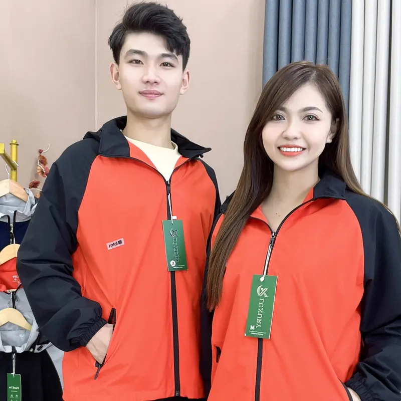 Áo khoác gió nam nữ, áo gió nam phối màu thời trang, chống nước cản gió Raglan Menswear Baggy 1