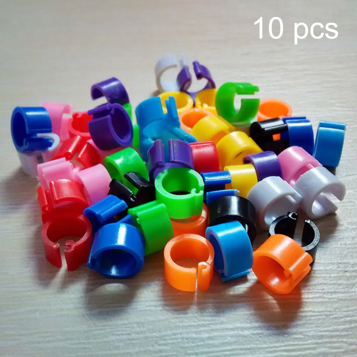 10 Pcs New Pigeon Leg Rings Identify Dove Bands 8mm Plastic Parrot Clip Digital Foot Ring Pigeon Training Supply Bird Appliances